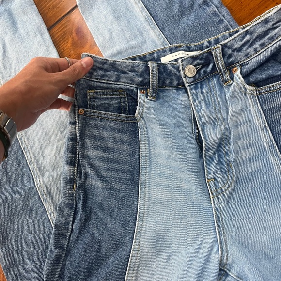 PacSun Two Tone Blue Denim 90s Boyfriend Jeans. Size 25 - Picture 7 of 10